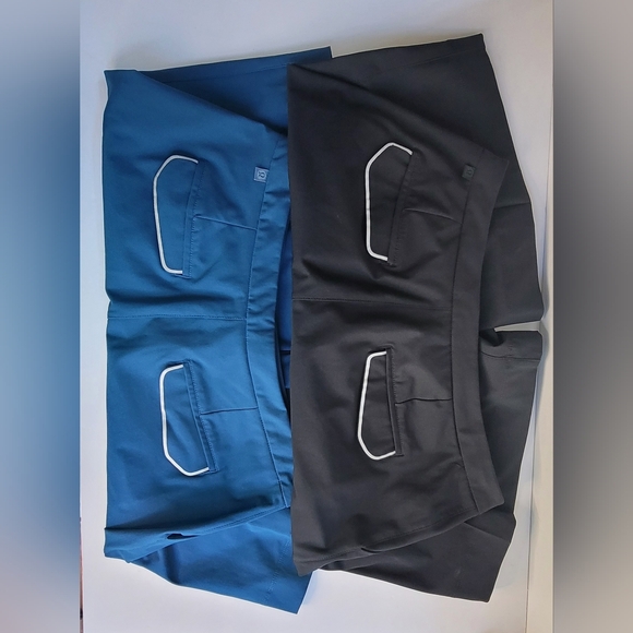 Lululemon Long Story Shorts Reflective Relaxed Bermuda Black, Poseidon Blue Sz 8 - Picture 5 of 8